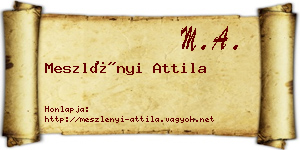 Meszlényi Attila névjegykártya